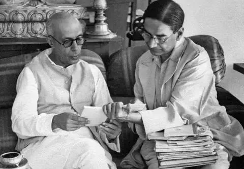 nehru and mahalanobis side by side